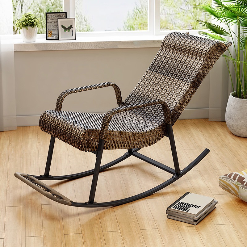 Outdoor Furniture Rocking Chair - Sedia a dondolo in rattan per