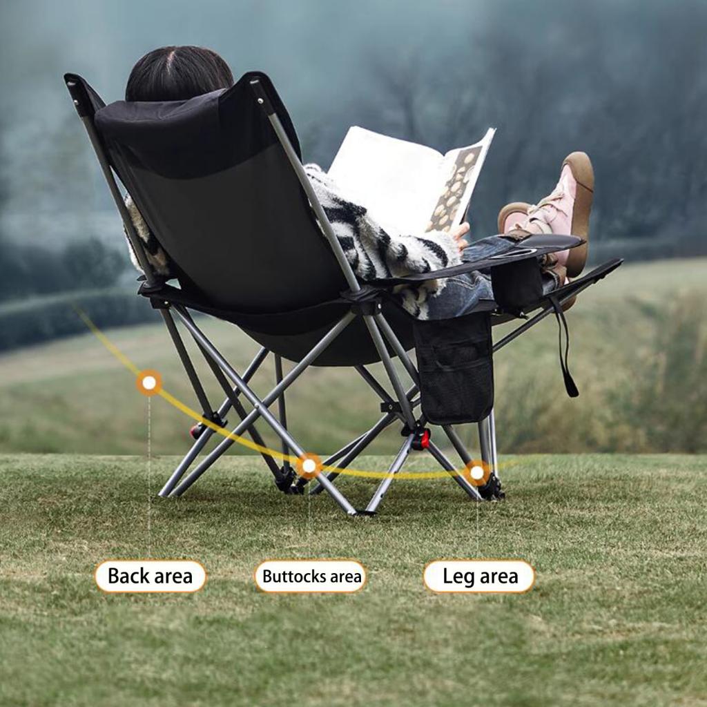 Patio Heater Standing - Sedia da campeggio reclinabile con poggiapiedi