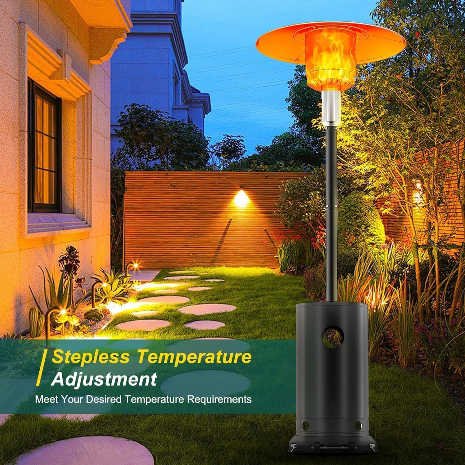 Patio Heater Standing - Lampada termica da esterno da 48.000