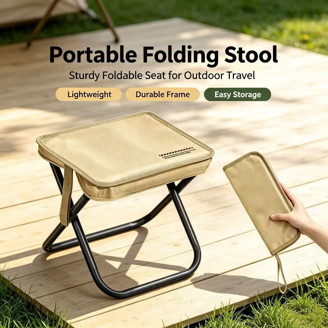 Outdoor Furniture Used - Sgabello Pieghevole Portatile Magza Ultra Leggero
