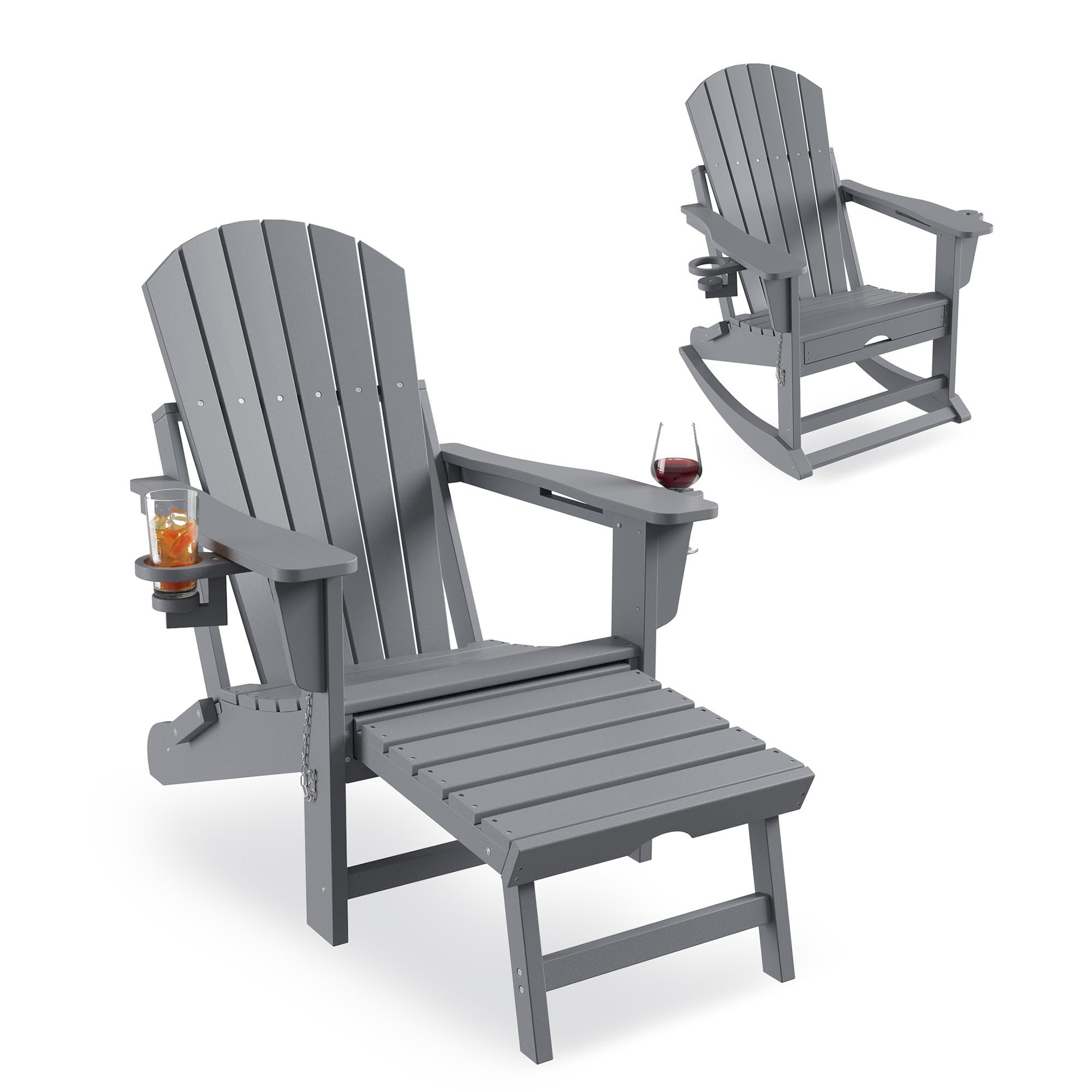 Sedie a dondolo pieghevoli con - Outdoor Furniture Rocking Chair recensione e prezzo